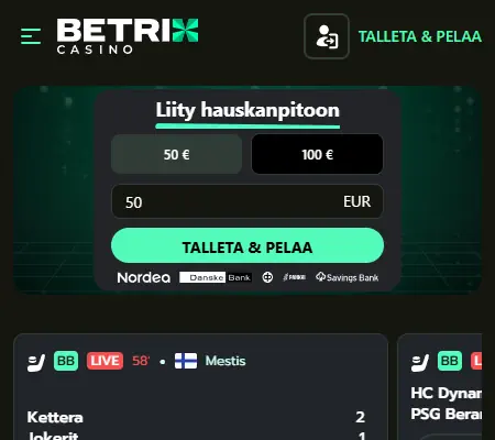 Betrix Casino etusivu