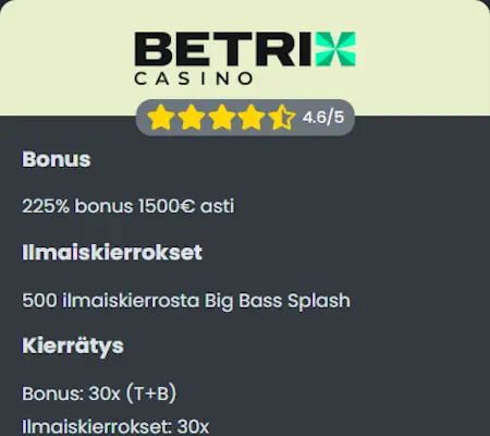 Betrix Casino kokemuksia